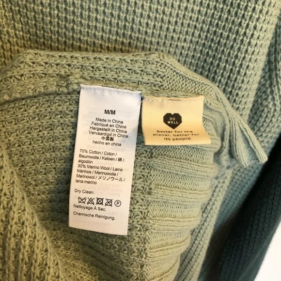 NWT Madewell Colorblock Eastbrook Turtleneck, Wool - Picture 8 of 11